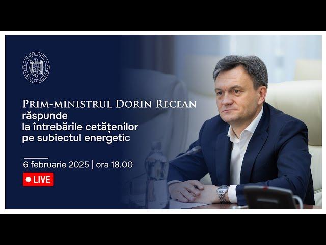 Interviu online cu prim-ministrul Republicii Moldova, Dorin Recean