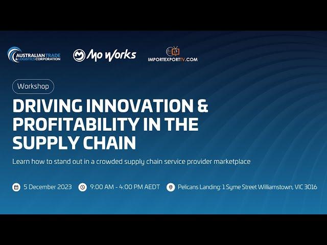 Driving Innovation & Profitability in the Supply Chain Event Promo