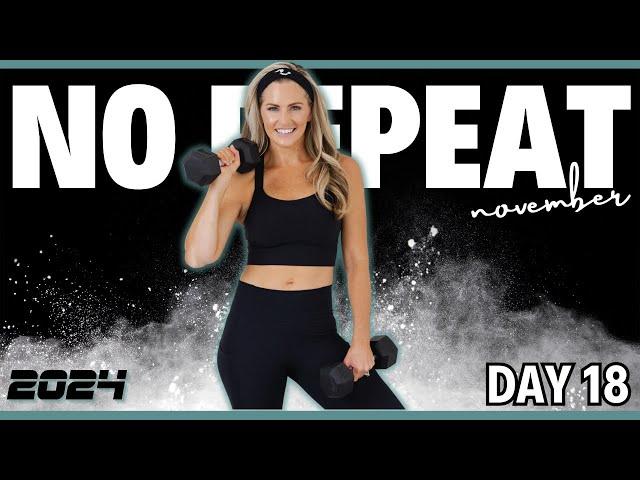 Day 18: Upper Body Tri-Sets Sculpt Workout with Dumbbells or Kettlebells | No Repeat