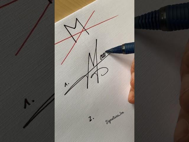 How to sign the letter M?️