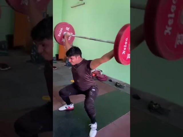 70 kg power snatch by Aditya Rajput #weightlifting #snatch