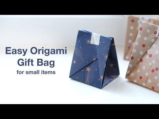 Simple and easy Origami gift bag for small present (Traditional)