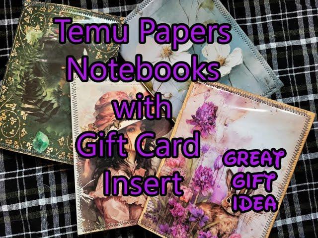 Beautiful Temu Papers Note Books: Christmas or Journals with Gift Card Insert