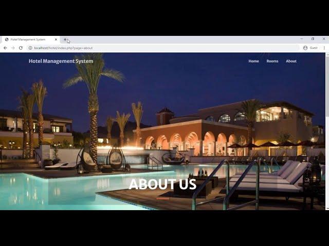 Hotel Management System using PHP/MySQLi DEMO