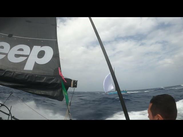 2022 Rolex Middle Sea Race Action: Chocolate screaming past Artie III