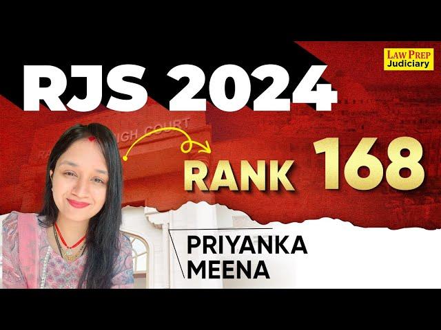 RJS 2024 Interview | Priyanka Meena | Rank 168 | RJS Result 2024