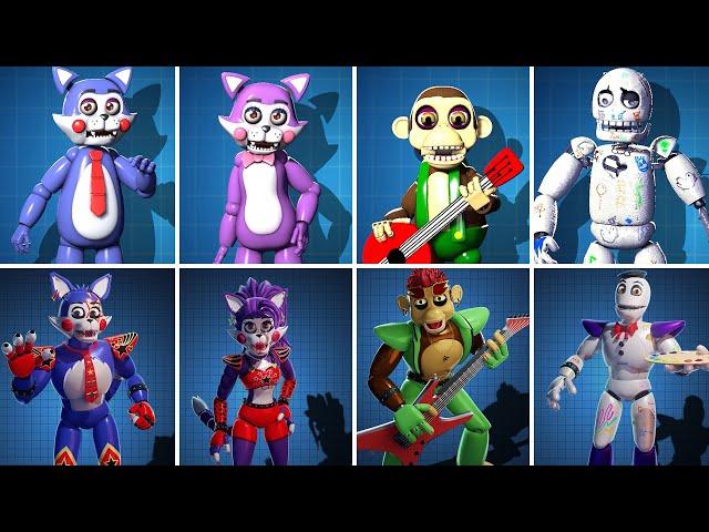 FNAC Original & SB Glamrock FNaF AR Animations