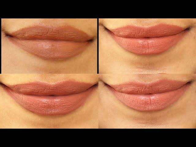 Nude shades from Swiss beauty Hd matte range |Swatches|Glam Diva