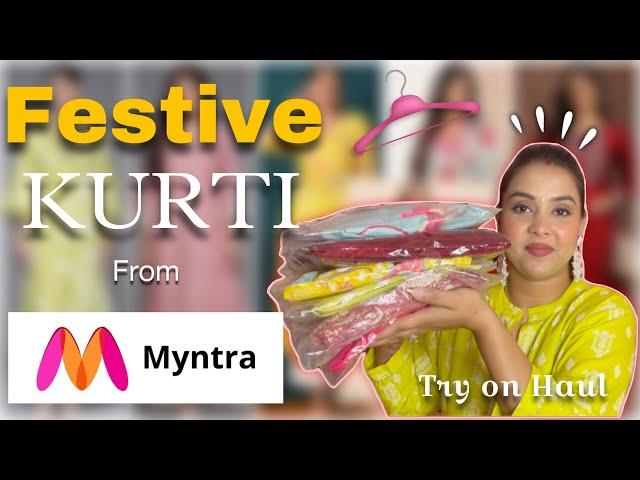 All new *Festive* Kurti Under Rs.1000/- From *Myntra* | Tryon | Beauty Basics