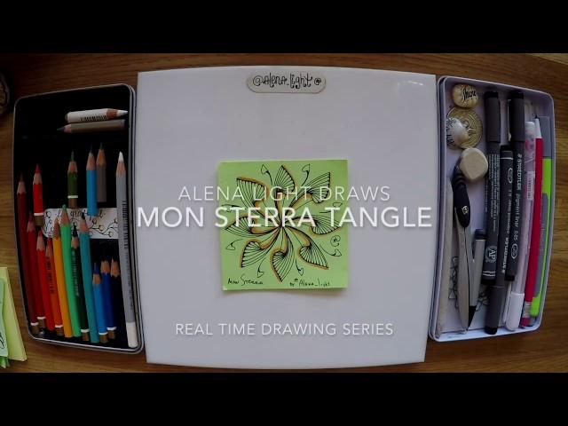 MonSterra tangle pattern by Alena light - realtime drawing