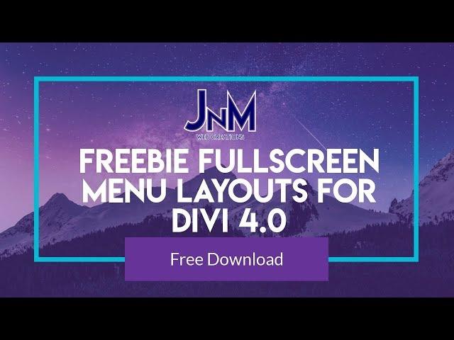 Freebie! Divi Fullscreen Menu Header Layouts