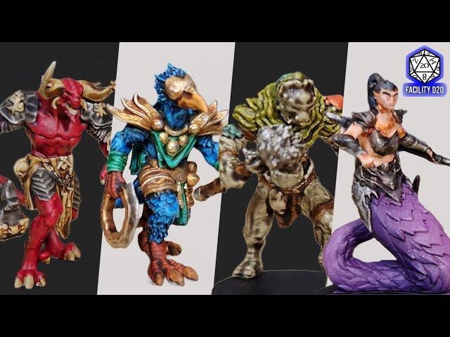 4 Speed Painting Methods on 4 3D Printed Warhammer 40k Proxies by One Page Rules