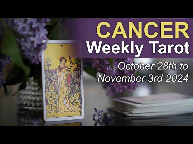 CANCER WEEKLY TAROT READING "GREEN LIGHT" October 28th to November 3rd 2024 #weeklytarotreading