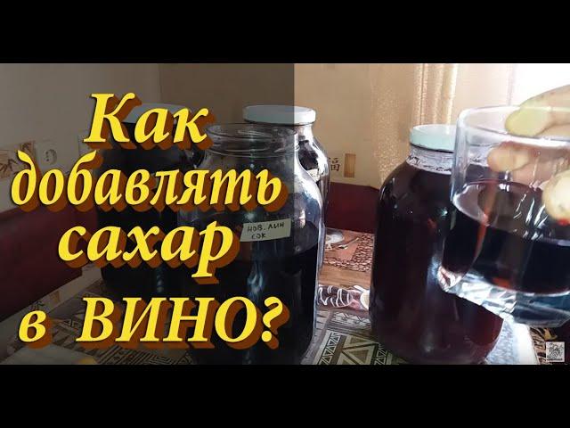 Как добавить сахар в вино / Добавление сахара в вино!