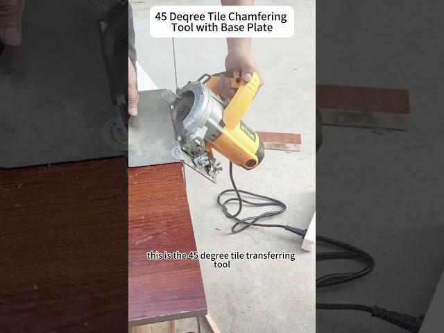 Precision tile chamfer cutting made easy with angle grinder stand!