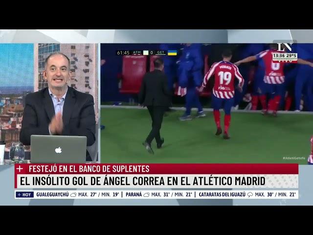 El insólito gol de Ángel Correa en el Atlético de Madrid