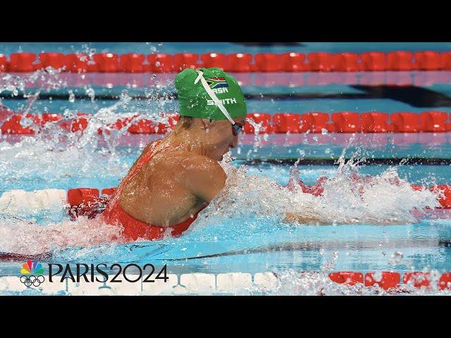 Tatjana Smith brings South Africa gold in tight women's 100m breaststroke final | Paris Olympics