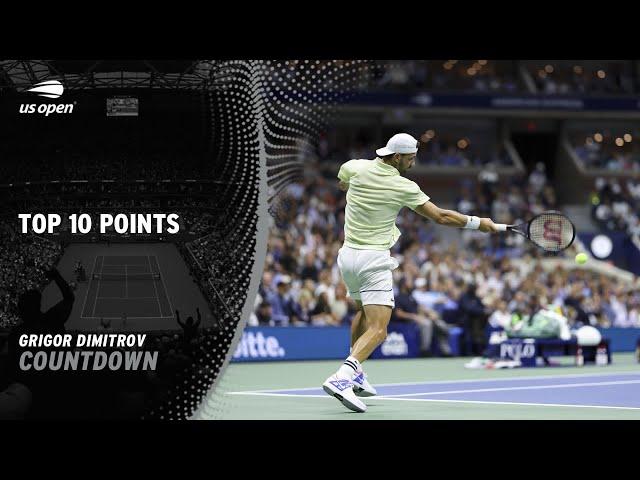 Grigor Dimitrov Top 10 Points | 2024 US Open