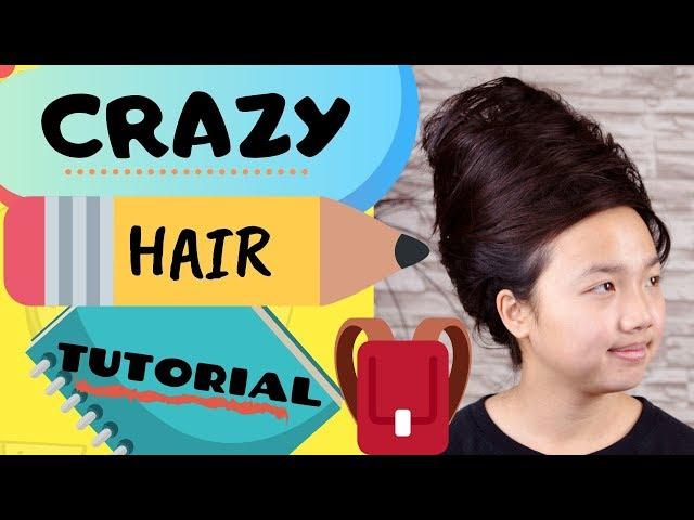 Crazy Hair Day for School Tutorial | BEEHIVE Hairdo