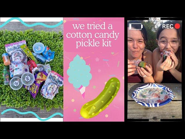 we tried a cotton candy pickle kit 🩵🩷