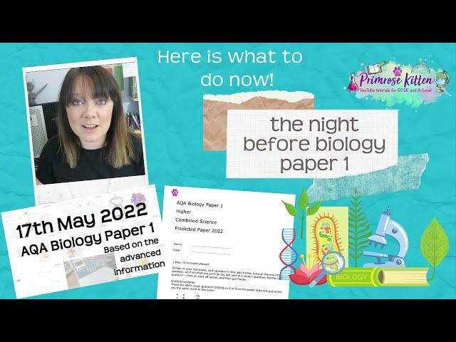 the night before GCSE biology paper 1 | last-minute revision tips