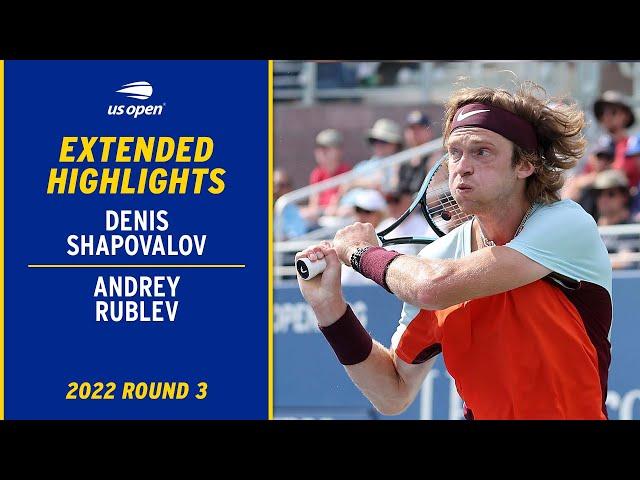 Denis Shapovalov vs. Andrey Rublev Extended Highlights | 2022 US Open Round 3