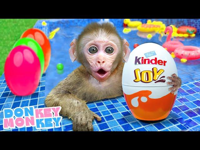 Surprise Eggs SongWhose Eggs? | Donkey Monkey - Nursery Rhymes