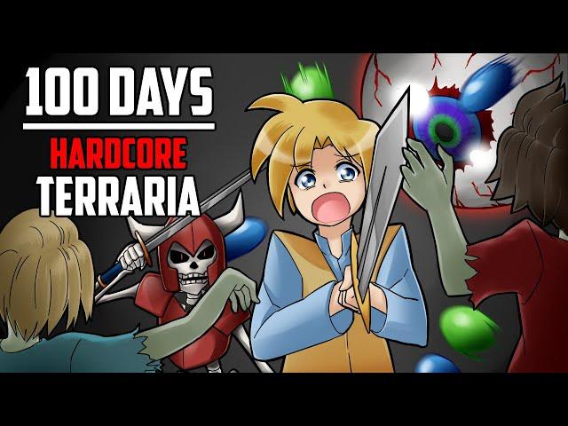 100 Days in Hardcore Terraria | HappyDays