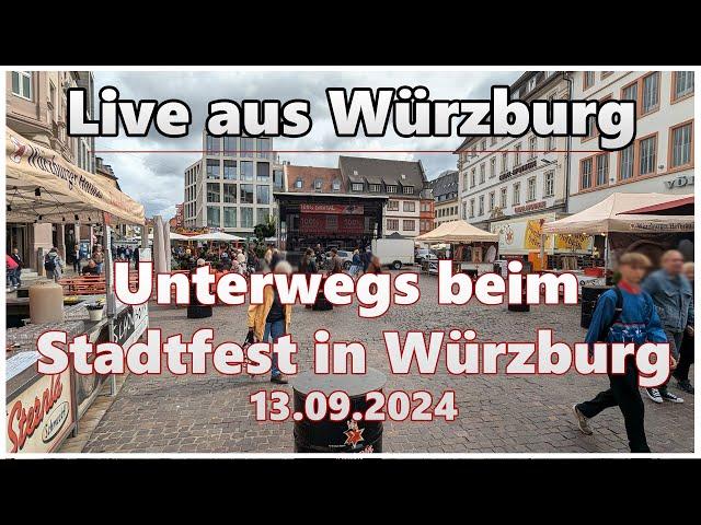 Unterwegs beim Würzburger Stadtfest | Live aus Würzburg (13.09.2024)