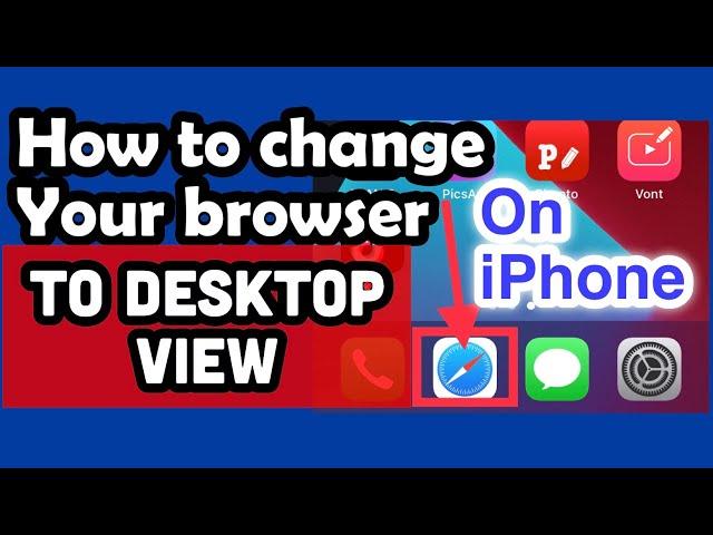 How to change your browser to desktop view on IPhone .