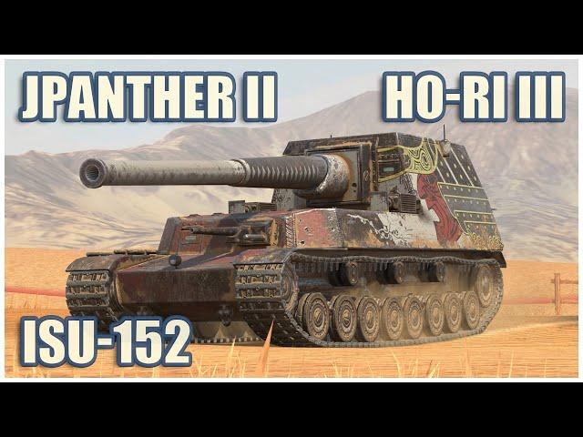 Ho-Ri Type III, Jagdpanther II & ISU-152 • WoT Blitz Gameplay