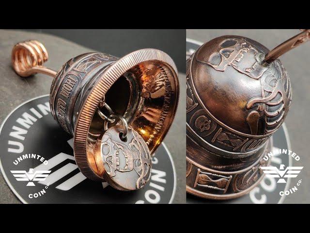 UnMinted | How to make an Antiqued "Memento Mori - The Last Laugh" Coin Bell | EDC Motorcycle Bell