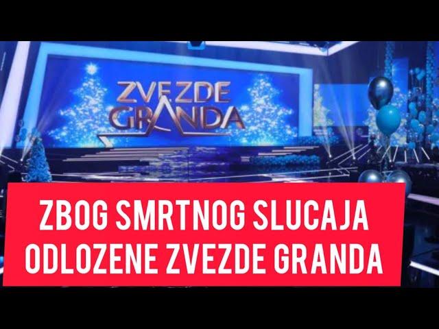 Zbog SMRTNOG SLUCAJA odlozene Zvezde Granda! Hitno saopstenje iz produkcije! #zvezdegranda