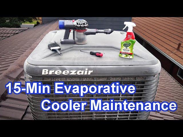 Easy 15-min Evaporative Swamp Cooler Maintenance DIY Service Breezair