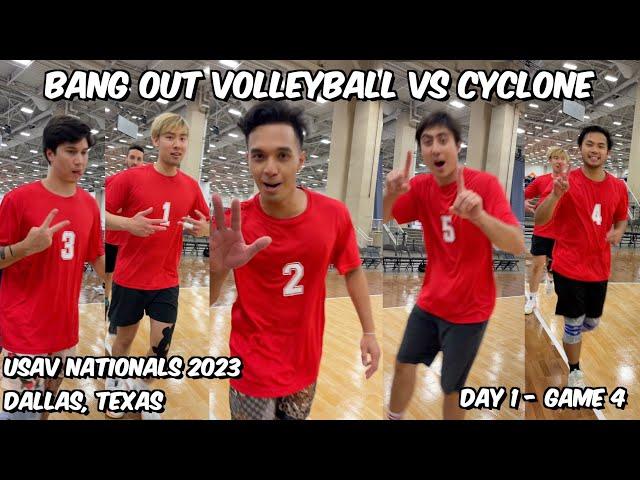 USAV Nationals 2023 - Day 1 Game 4 - Cyclone vs Bang Out Volleyball (Sam Sprained his Ankle)