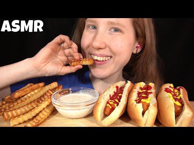 ASMR HOT DOGS MUKBANG (No Talking) EATING SOUNDS