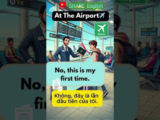 1 phút nghe tiếng anh mỗi ngày - Tại sân bay #sharesuccess #sharespace