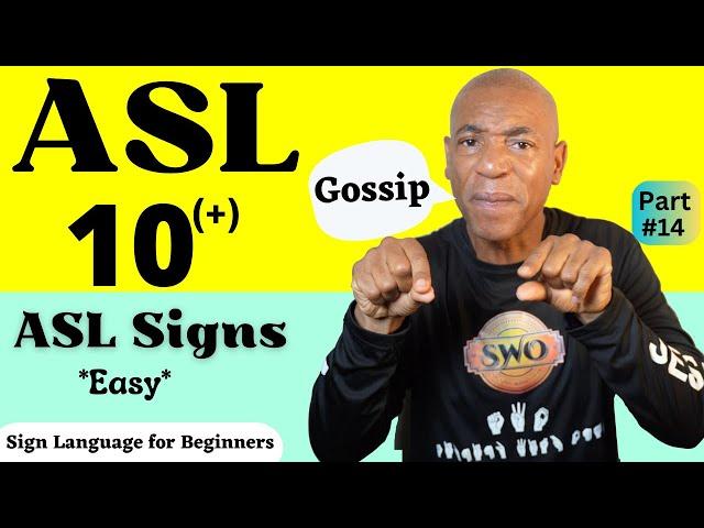 10+  'Additional' EASY ASL  Signs |  Signs for Beginners |  American Sign Language | (part 14)