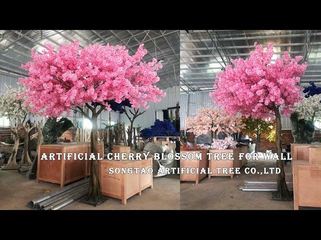 Artificial cherry blossom tree for wall decoration