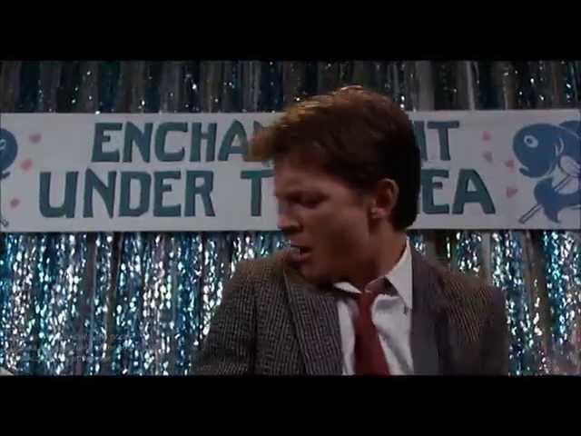 Эпизод из фильма "Назад в будущее" 1985 Michael J. Fox -"Johnny be good"