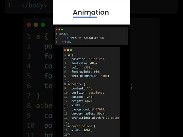 CSS Underline Hover Animation