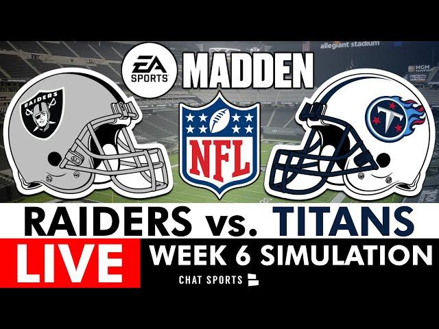 Raiders LIVE Madden Simulation Watch Party | NFL Week 6 vs. Titans (Madden 26 Rosters)