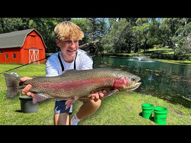 This Trout Farm is LOADED with Fish! (Every Cast)