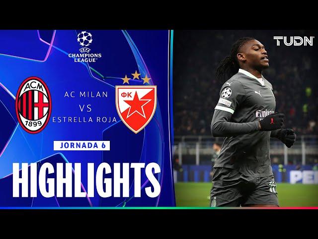 HIGHLIGHTS - Milán vs Estrella Roja | UEFA Champions League 24/25 | TUDN