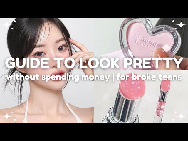 how to always look pretty on a budget ️🫧 beauty tips for broke teens