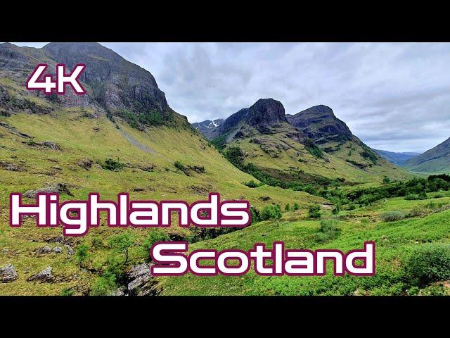 Treadmill virtual Run / Walk / Hike - Glencoe Highlands, Scotland•4K virtual scenery•Amazing nature