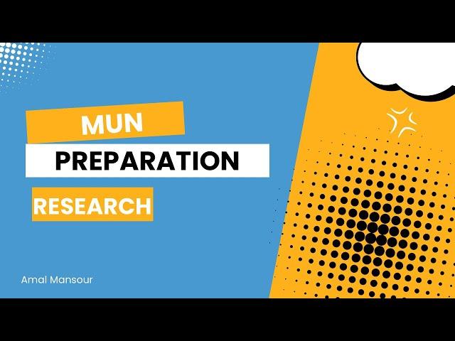 MUN Preparation | Research