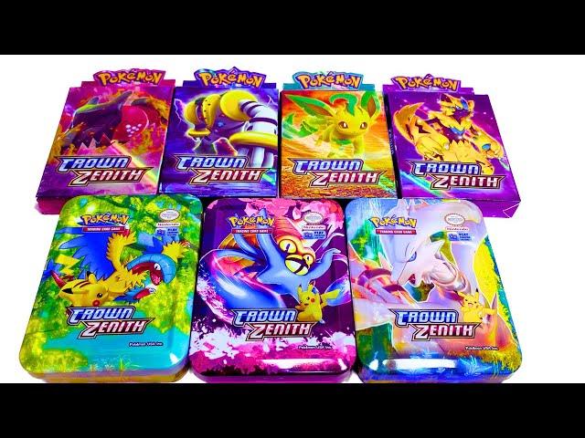 COLLECTION OF POKEMON TINS BOX AND MINI MYSTERY BOXES OF CROWN ZENITH #pokemon #pokémon #crownzenith