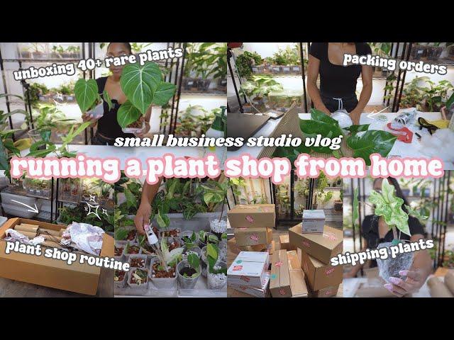 Running a Plant Store From Home Vlog🪴Unboxing Plant Shipment, Plant Shop Routine, Packing Orders