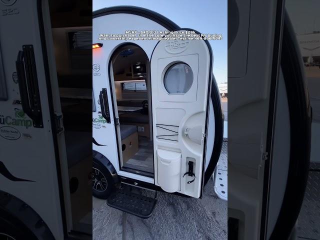 Is this teardrop trailer aesthetically pleasing or what?! 2023 NuCamp Tab 320 #shorts #rv